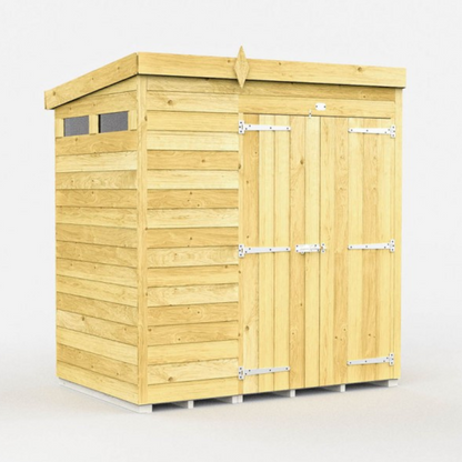 Bond Pent Security Shed, 6ft x 4ft – Durable Tongue & Groove Garden Storage