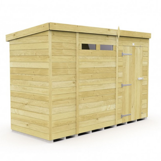 Bond Pent Security Shed, 10ft x 4ft – Durable Tongue & Groove Garden Storage