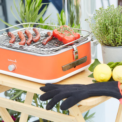 E-Carlo Barbecook Red  Compact Electric BBQ for Balcony & Travel