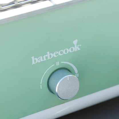 E-Carlo Barbecook Paris Green - Compact Electric BBQ for Balcony & Travel

