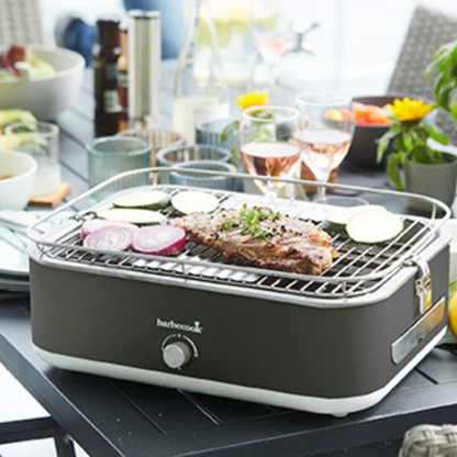 E-Carlo Barbecook Midnight Grey Electric BBQ – Compact Balcony Grill