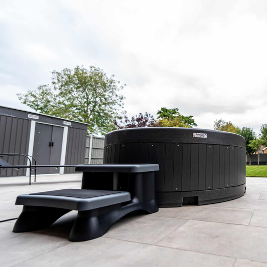 RotoSpa Orbis Round Hot Tub & Ice Bath | 4–5 Person Garden Spa Dark Grey