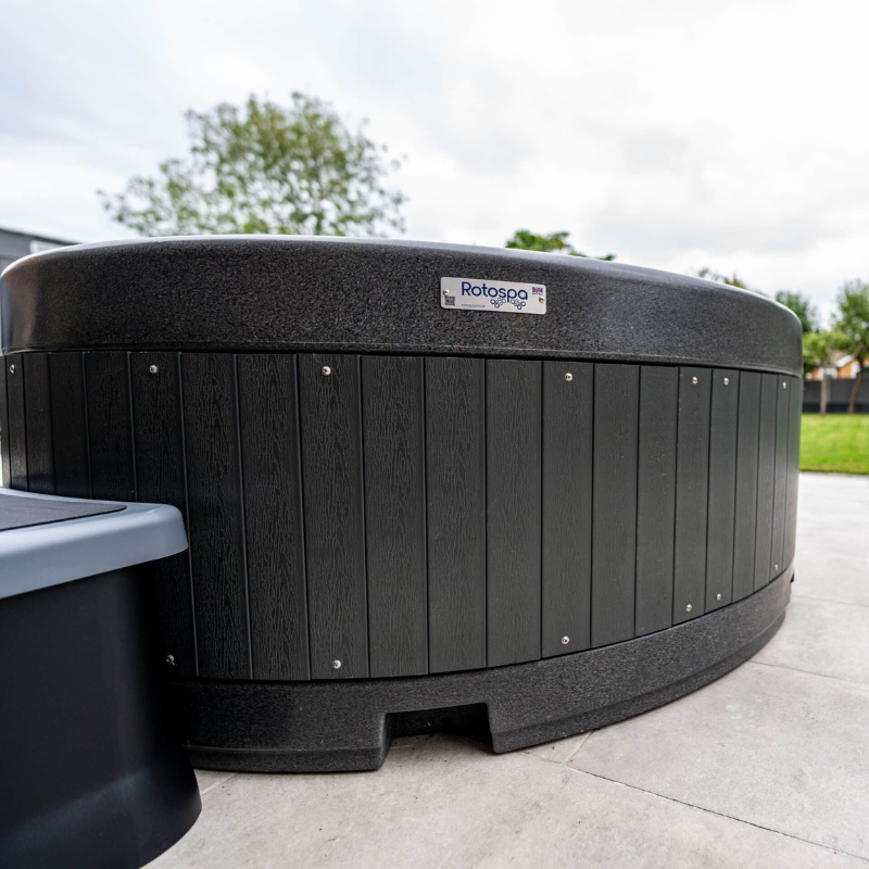 RotoSpa Orbis Round Hot Tub & Ice Bath | 4–5 Person Garden Spa Dark Grey