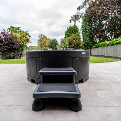 RotoSpa Orbis Round Hot Tub & Ice Bath | 4–5 Person Garden Spa Dark Grey