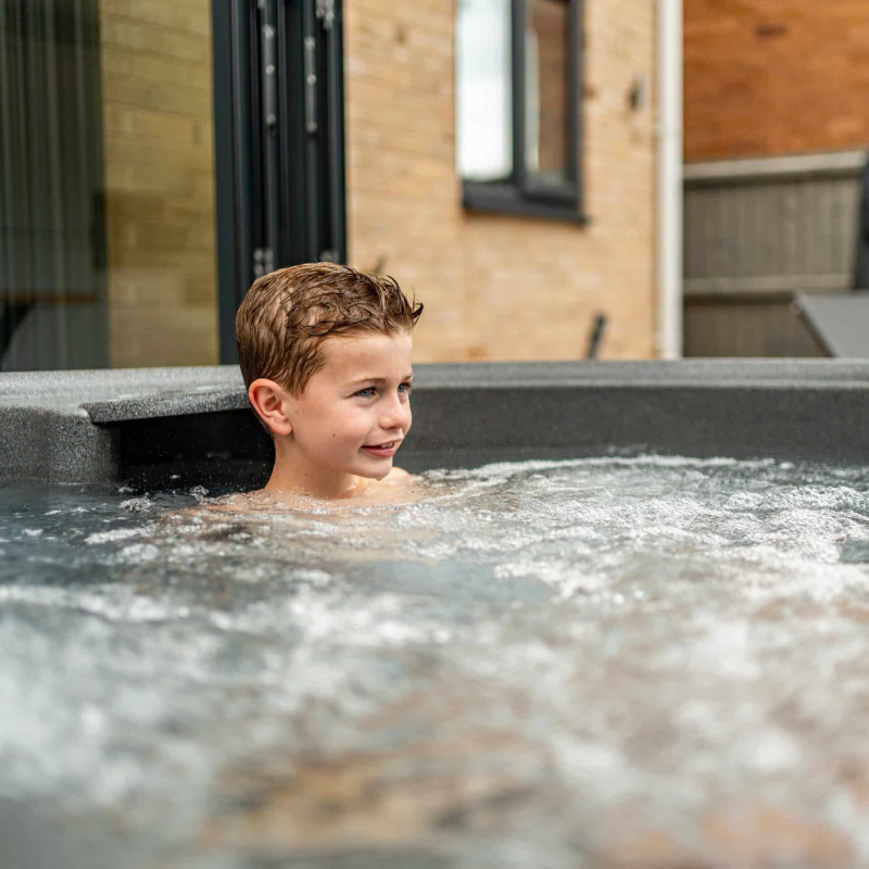 RotoSpa Orbis Round Hot Tub & Ice Bath | 4–5 Person Garden Spa Dark Grey