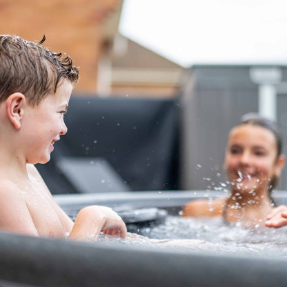 RotoSpa Orbis Round Hot Tub & Ice Bath | 4–5 Person Garden Spa Dark Grey