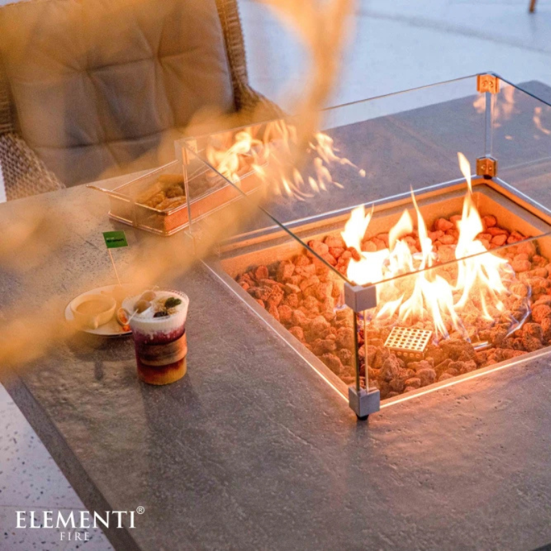 Birmingham Dining Table 45,000 BTU Propane Outdoor Fire Pit