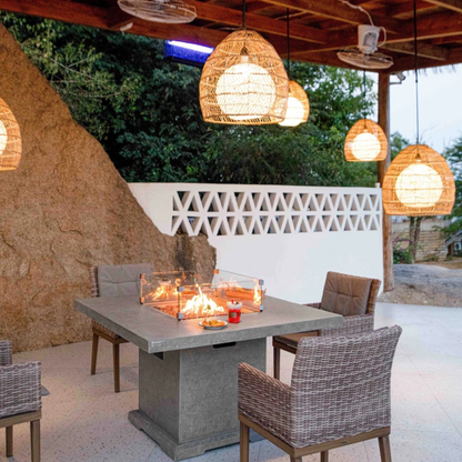 Birmingham Dining Table 45,000 BTU Propane Outdoor Fire Pit