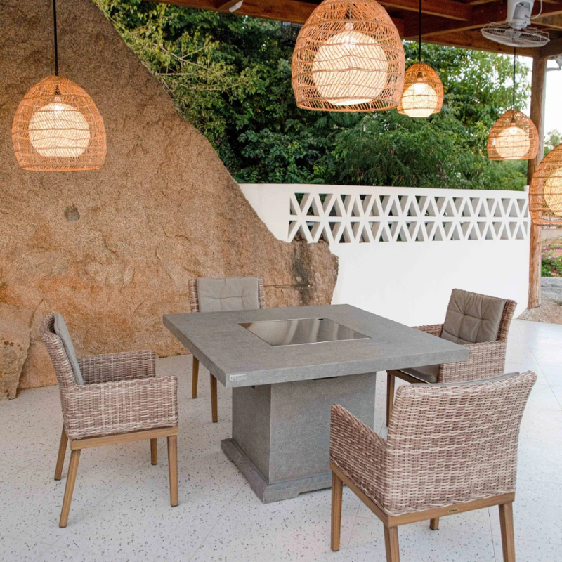 Birmingham Dining Table 45,000 BTU Propane Outdoor Fire Pit