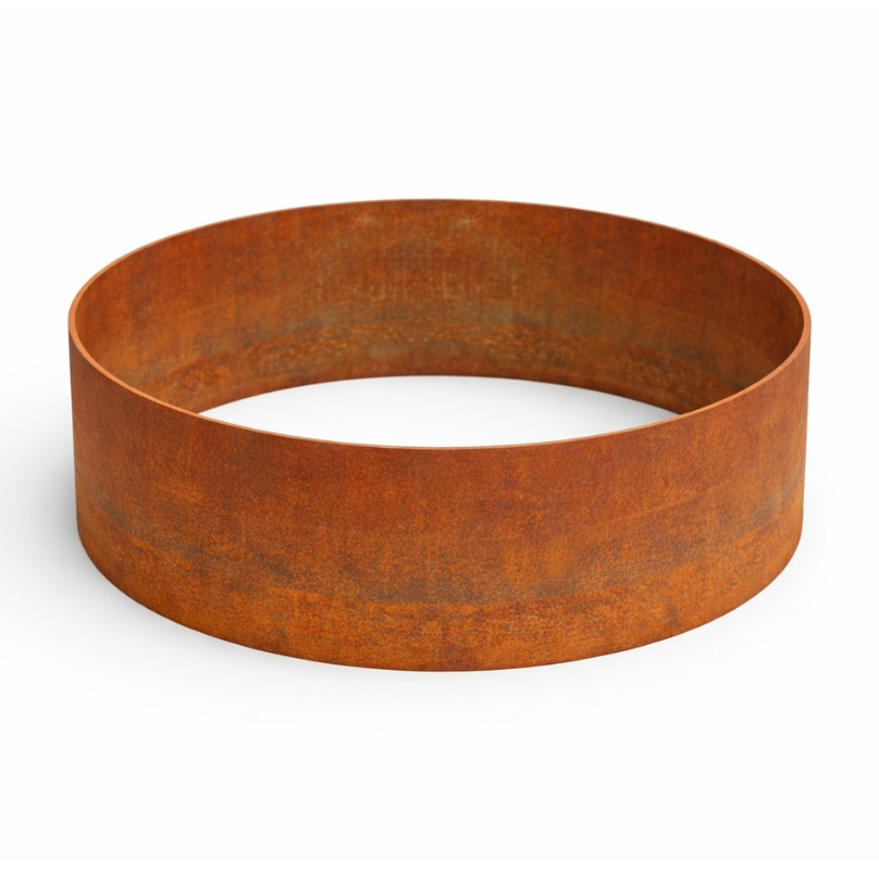 Hampton Corten Steel Bottomless Cylindrical Planter