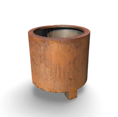 Henley Corten Steel Cylindrical Planter With Feet UK