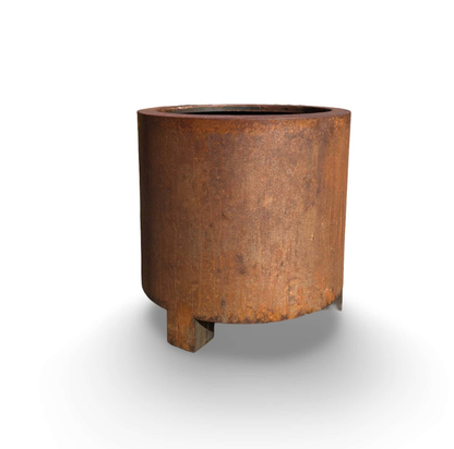 Henley Corten Steel Cylindrical Planter With Feet UK