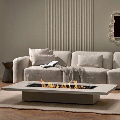 EcoSmart Daiquiri 70VL Fire Pit Table with Dual Function Design | Bioethanol Flame & Gas Burner Options