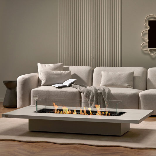 EcoSmart Daiquiri 70VL Fire Pit Table with Dual Function Design | Bioethanol Flame & Gas Burner Options