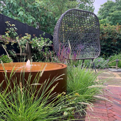 Corten Steel Round Water Table