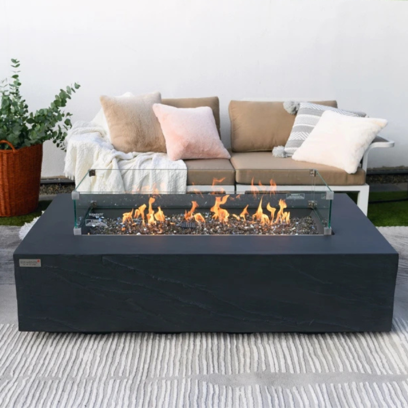 Cape Town Fire Table - Slate Black