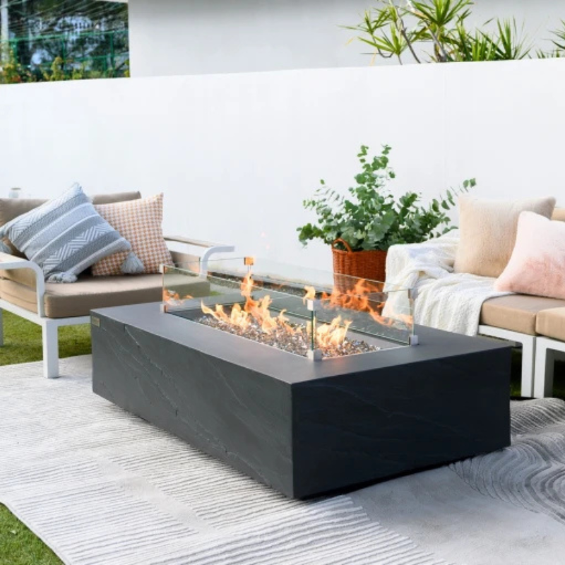 Cape Town Fire Table - Slate Black