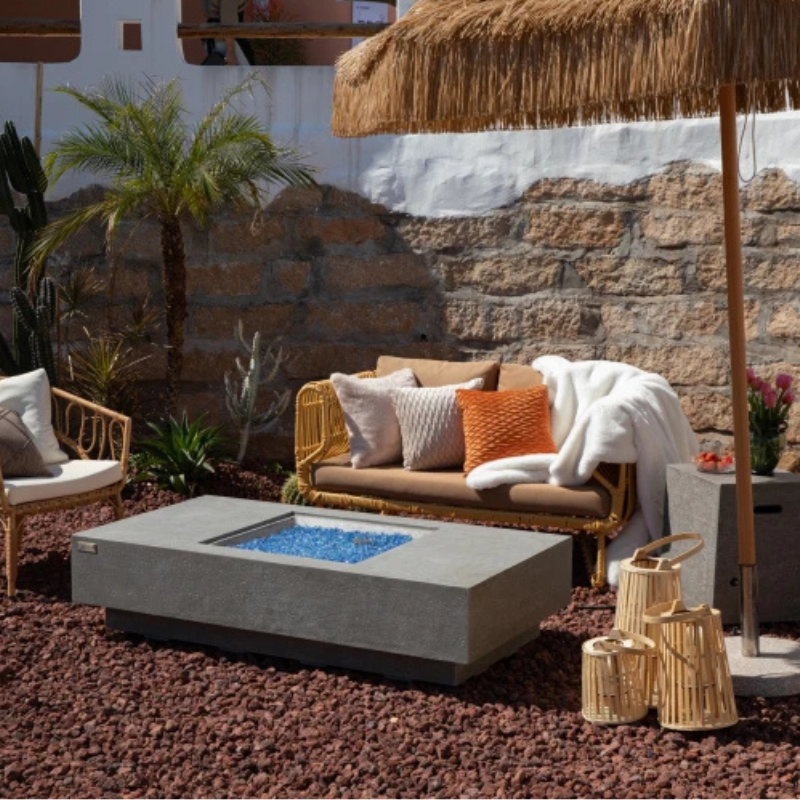 Elementi Plus Monte Carlo Fire Table Light Grey Concrete Outdoor