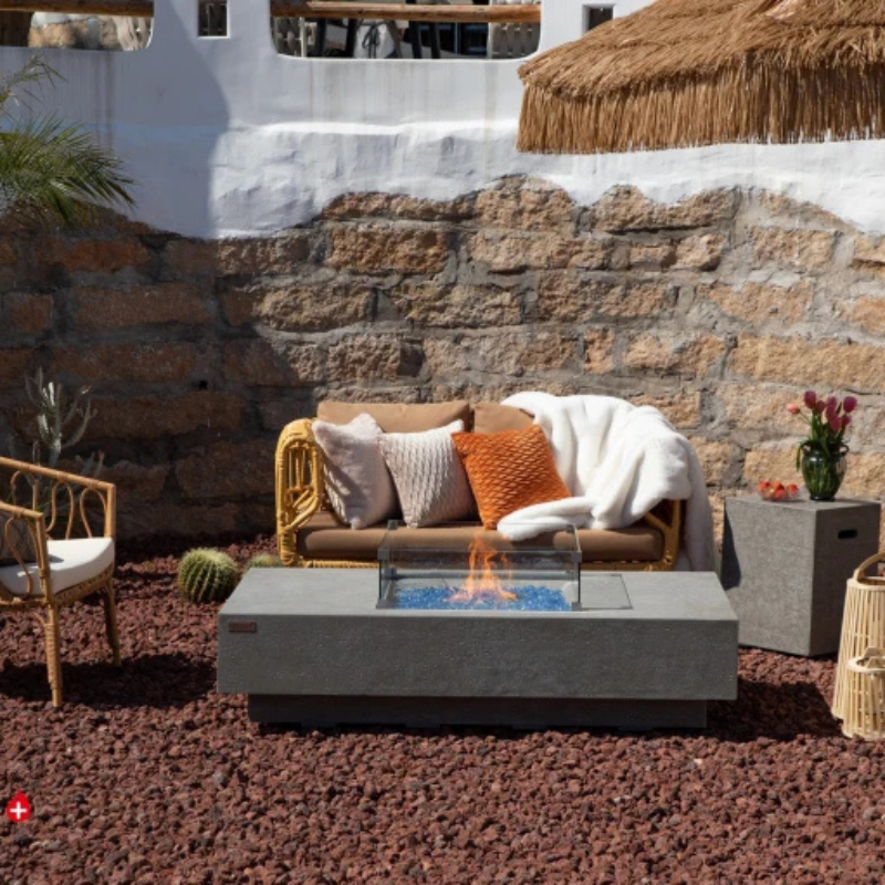 Elementi Plus Monte Carlo Fire Table Light Grey Concrete Outdoor