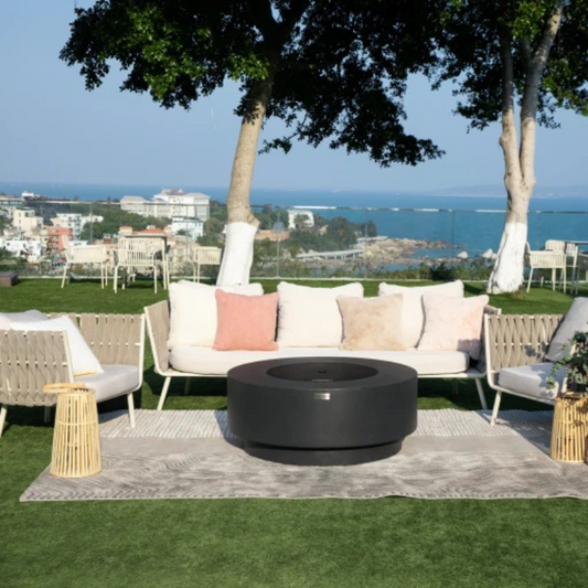 Elementi Plus Nimes Fire Table Dark Grey Concrete Outdoor