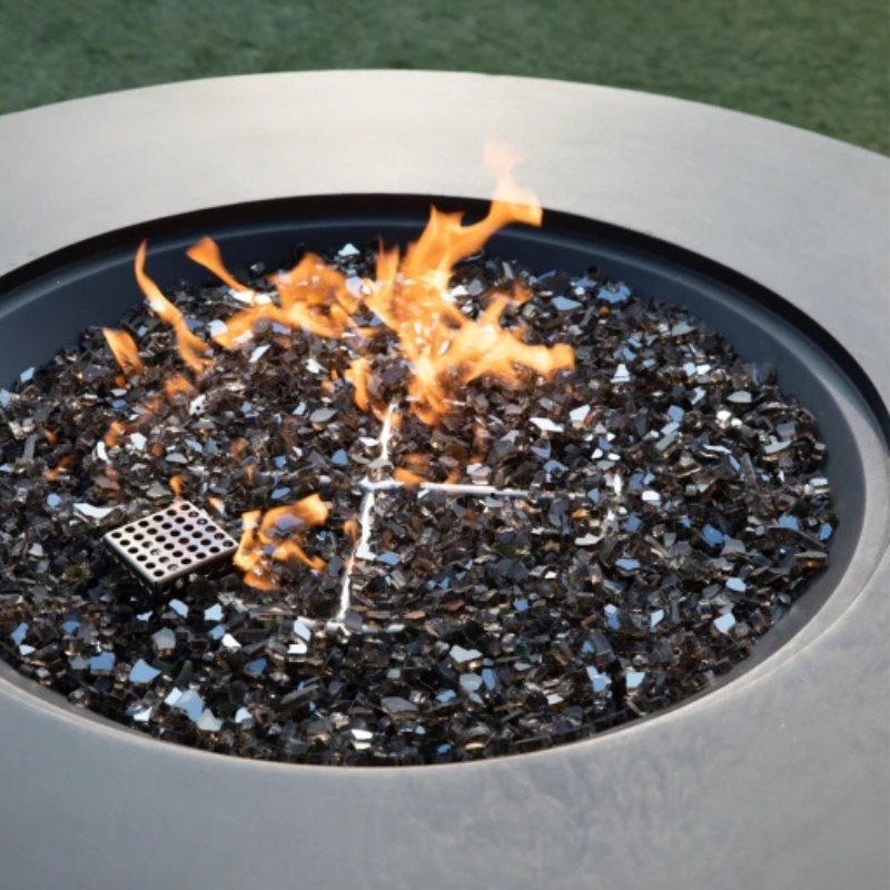 Elementi Plus Nimes Fire Table Dark Grey Concrete Outdoor