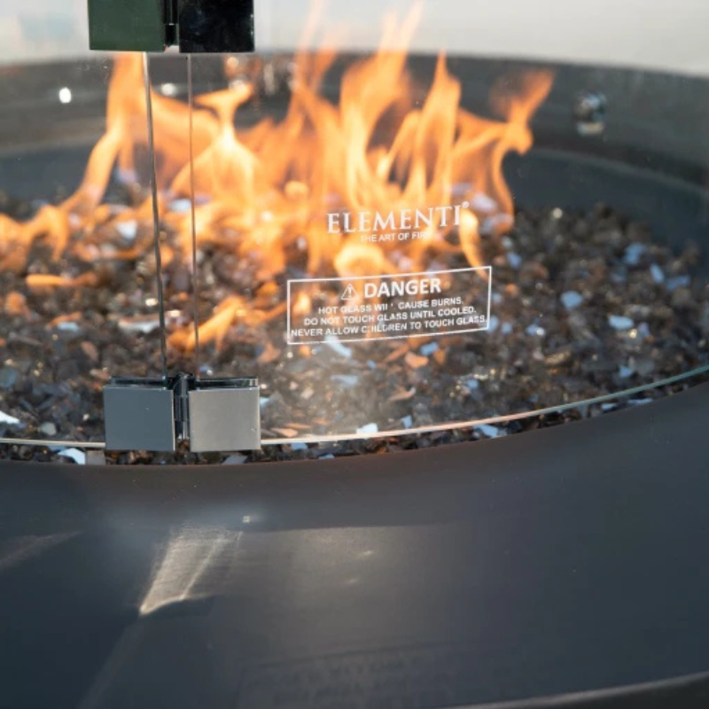 Elementi Plus Nimes Fire Table Dark Grey Concrete Outdoor