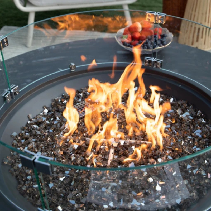 Elementi Plus Nimes Fire Table Dark Grey Concrete Outdoor