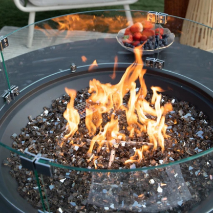Elementi Plus Nimes Fire Table Dark Grey Concrete Outdoor