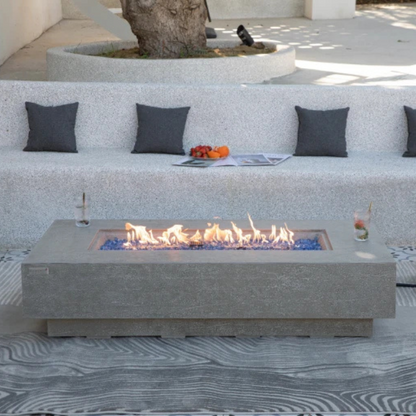 Elementi Plus, Riviera, Fire Table Ligh,t Grey, Concrete Outdoor, Propane / Natural Gas