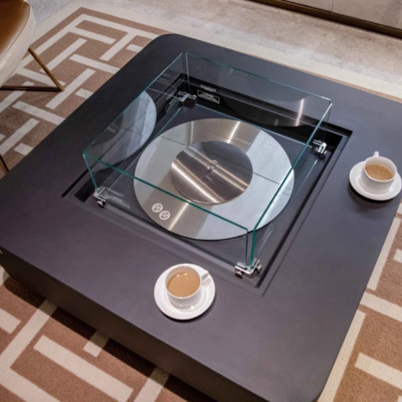 Elementi Perth Ethanol Fire Table Concrete Square Indoor Outdoor