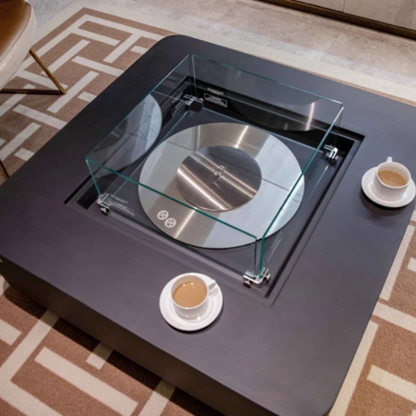 Elementi Perth Ethanol Fire Table Concrete Square Indoor Outdoor