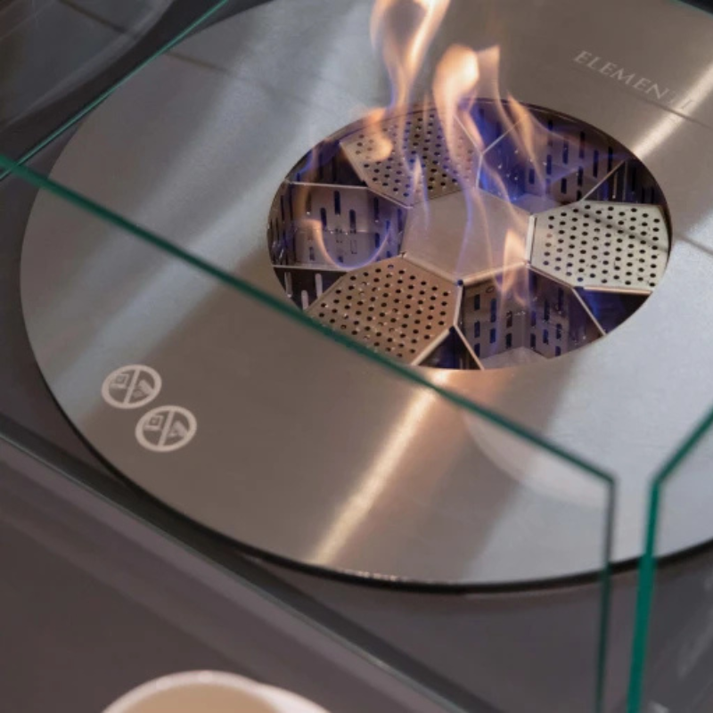 Elementi Perth Ethanol Fire Table Concrete Square Indoor Outdoor