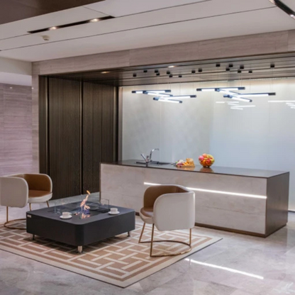 Elementi Perth Ethanol Fire Table Concrete Square Indoor Outdoor