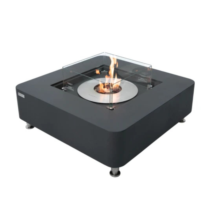 Elementi Perth Ethanol Fire Table Concrete Square Indoor Outdoor