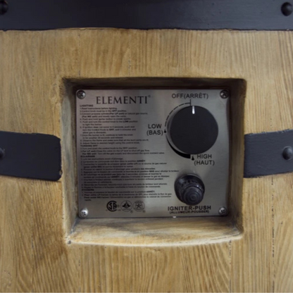 Elementi, Lafite Barrel Fire Table, Rustic Concrete Outdoor Propane, 45000 BTUs