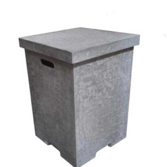 Elementi Plus, Square Tank Cover, GFRC Light Grey, Gas Storage