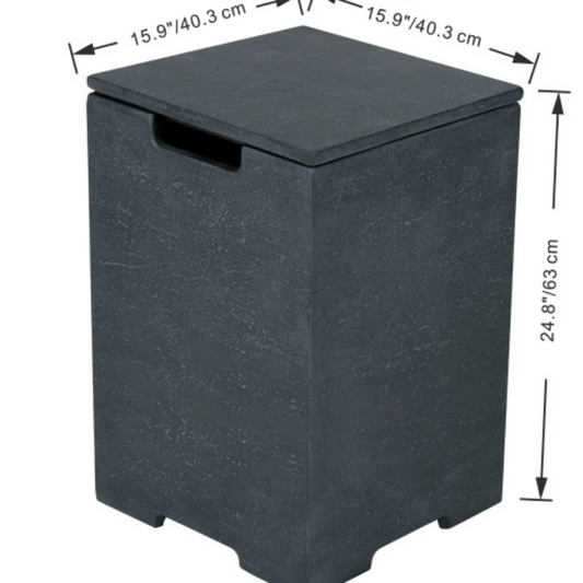 Elementi Plus, Dark Grey, Tank Cover, GFRC Outdoor Gas Storage