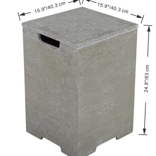 Elementi Plus, Tank Cover, GFRC Light Grey, Gas Bottle Storage