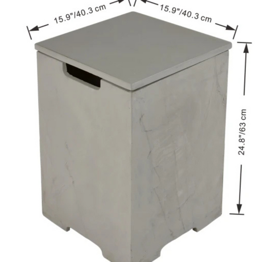 Elementi Plus, Tank Cover, Space Grey, GFRC Outdoor Gas Bottle Storage
