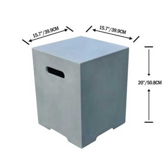 Elementi Plus, Tank Cover, Smooth Grey, GFRC Outdoor, Gas Bottle Storage