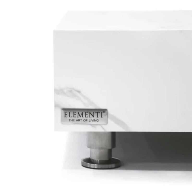 Elementi, Bianco Coffee Table, Square Large, Marble Porcelain Outdoor