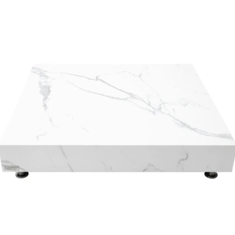 Elementi, Bianco Coffee Table, Square Large, Marble Porcelain Outdoor