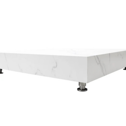 Elementi, Bianco Coffee Table, Square Large, Marble Porcelain Outdoor