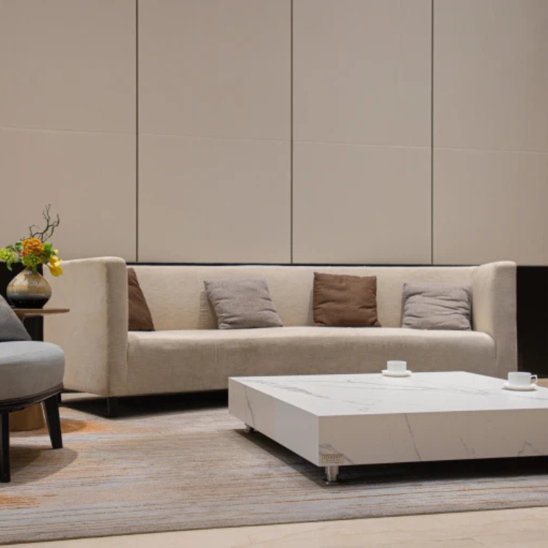 Elementi, Bianco Coffee Table, Square Large, Marble Porcelain Outdoor