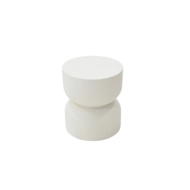 Elementi, Chronos Side Table, Cream White Outdoor