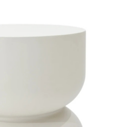 Elementi, Chronos Side Table, Cream White Outdoor