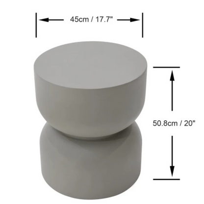 Elementi, Chronos Side Table, Space Grey Outdoor