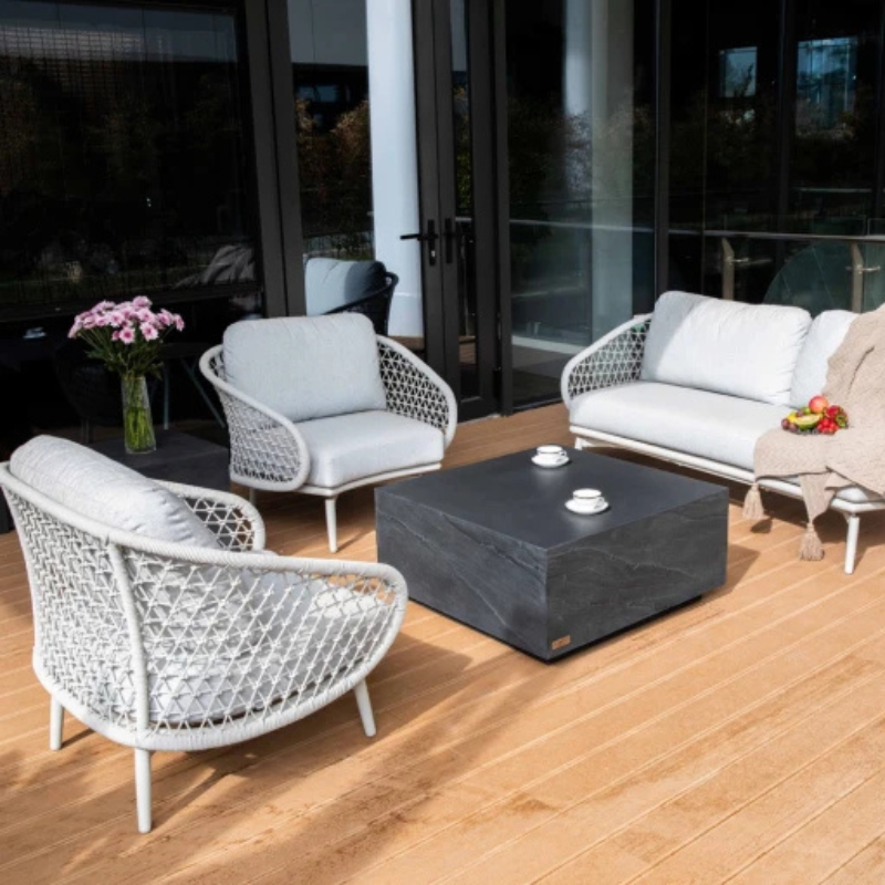 Elementi, Colorado Coffee Table, Square Medium, Slate Black Outdoor/Indoor