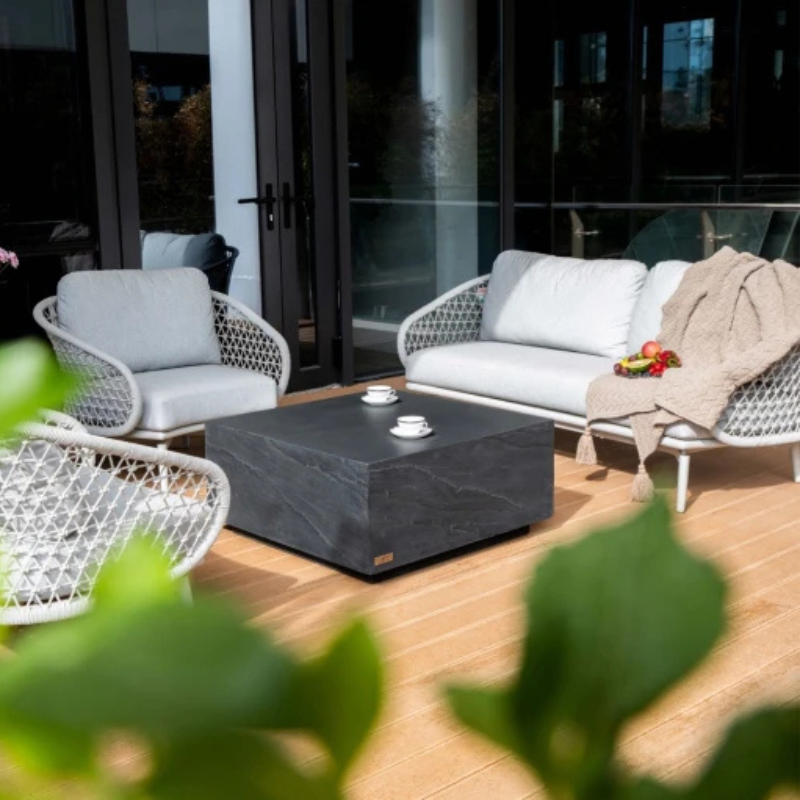 Elementi, Colorado Coffee Table, Square Medium, Slate Black Outdoor/Indoor