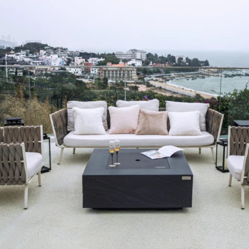 Elementi, Colorado Coffee Table, Square Medium, Slate Black Outdoor/Indoor